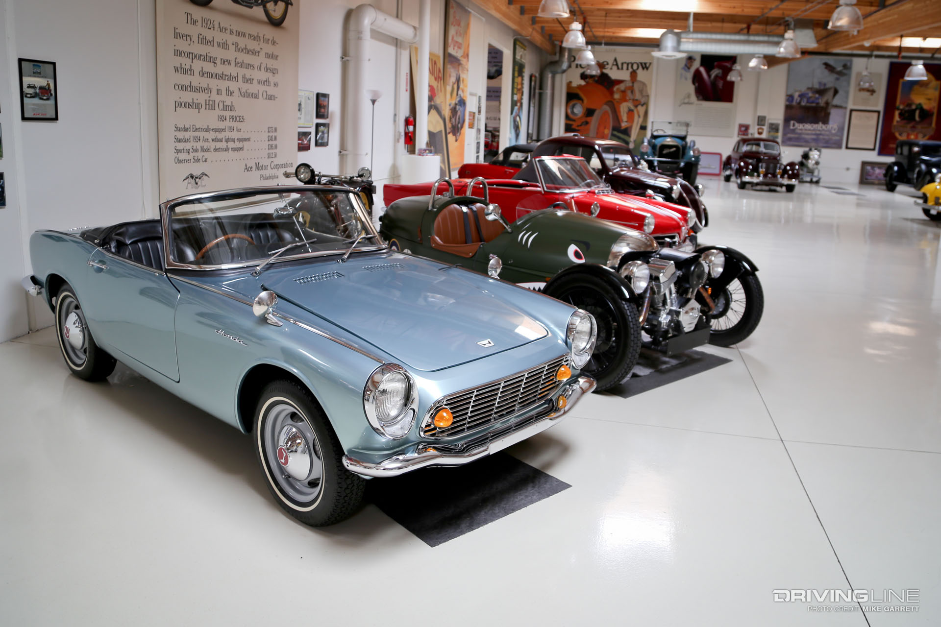 Classic blue Honda convertible