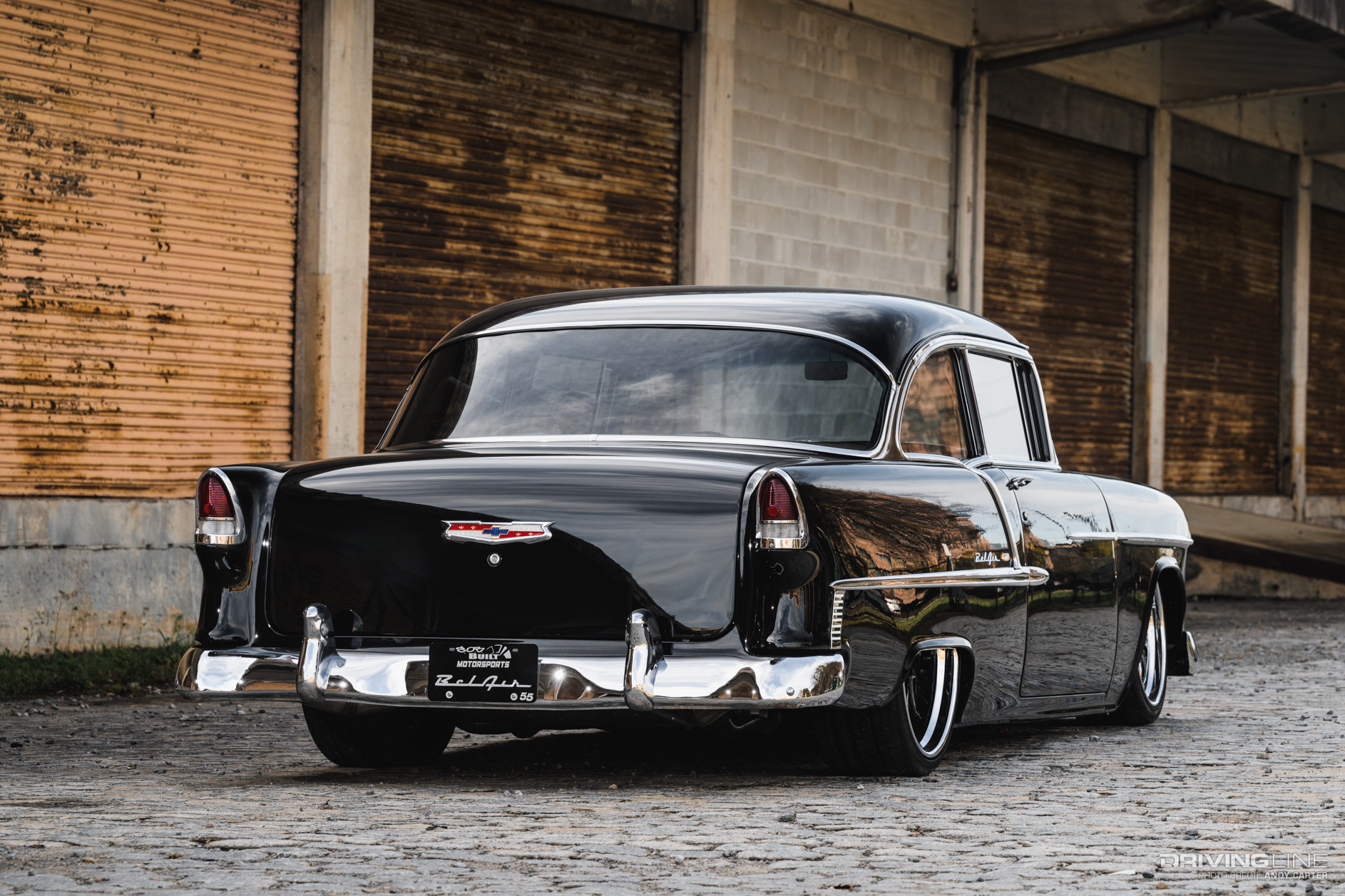 Bagged Chevrolet Bel-Air from rear angle