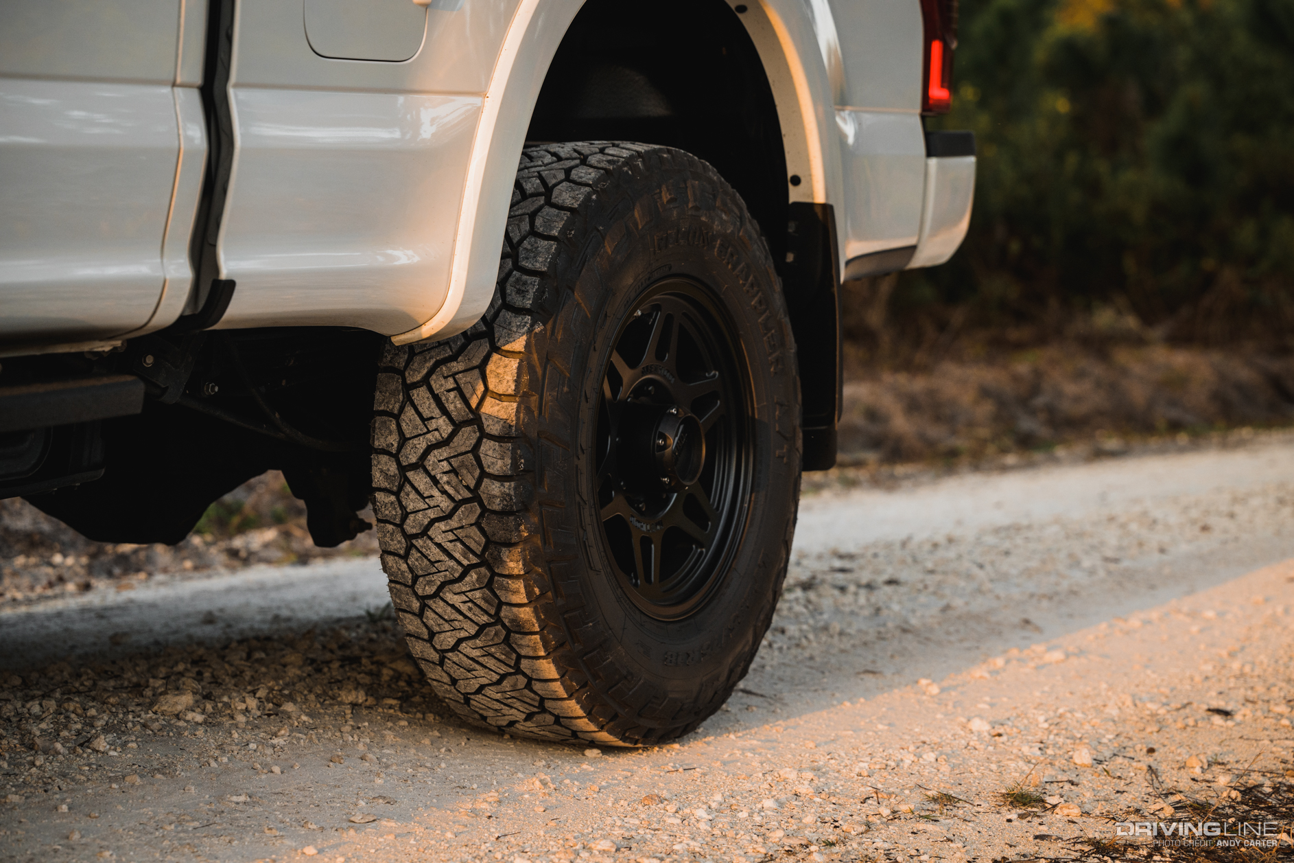 Ford F250 Tremor with Nitto Recon Grappler tires on sandy trail