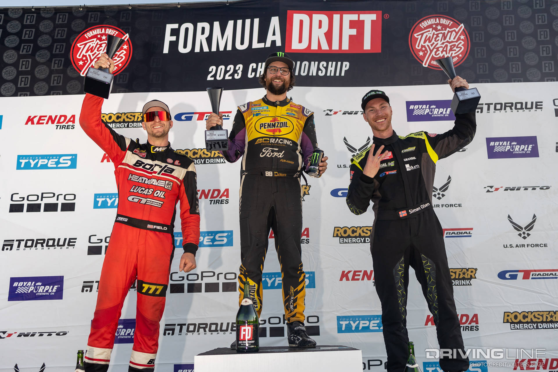 2023 Formula Drift Utah, round 7 results: 1. Chelsea DeNofa, 2. Matt Field, 3. Simen Olsen