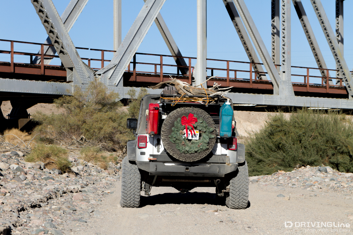 Passing under the Mojave River bridge