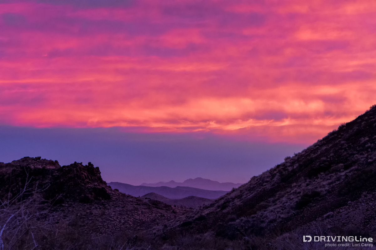 Sunset in the Hackberry Mountains, Mojave National Preserve