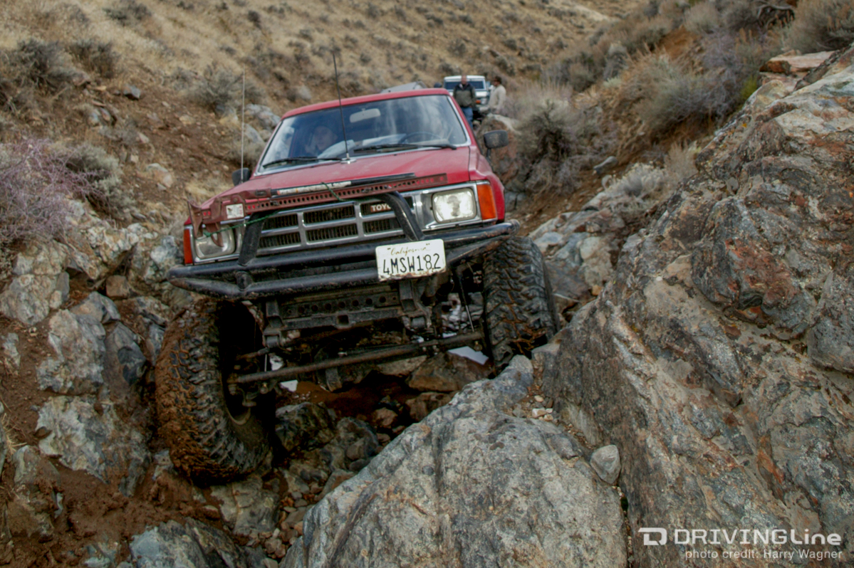 Toyota pickup rock crawling