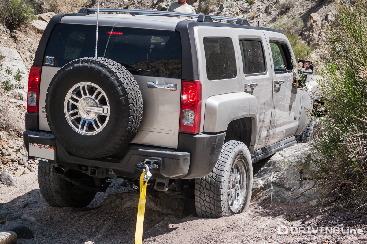 Hummer getting strapped