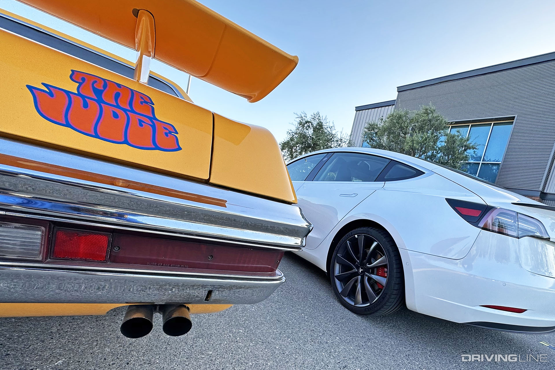 Pontiac GTO and Tesla Model 3