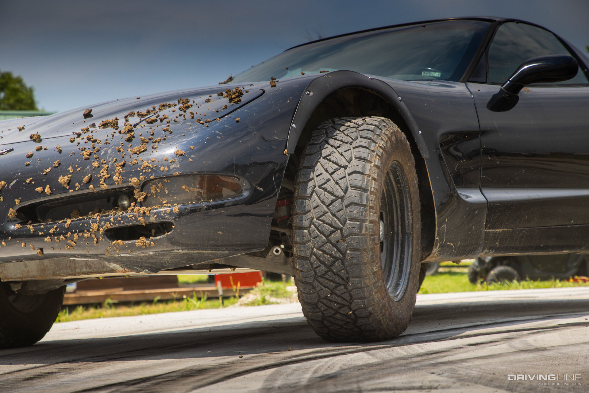 31-inch Nitto Ridge Grappler tires on Westen Champlan's lifted Corvette