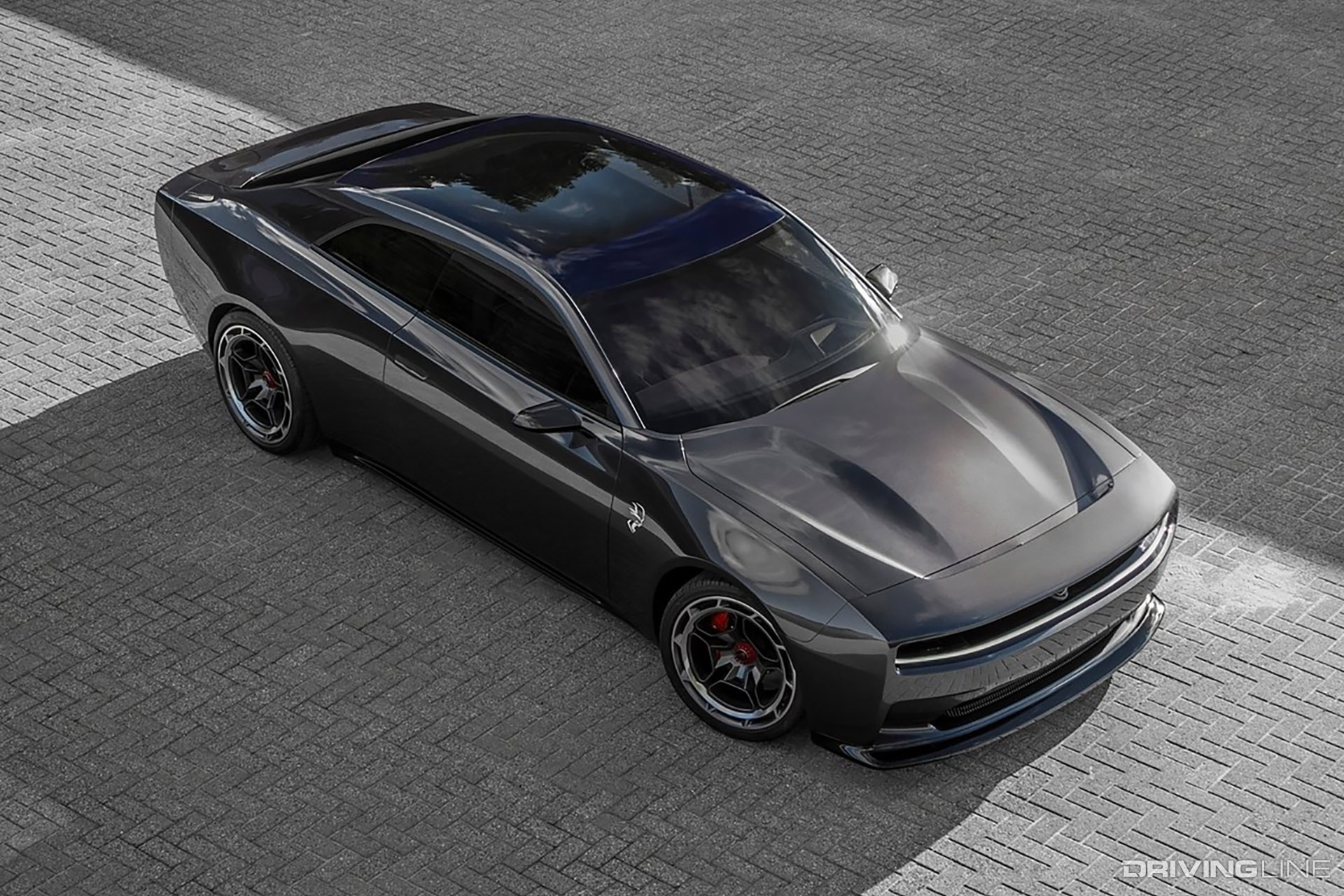 Dodge Charger Daytona EV Concept Top View