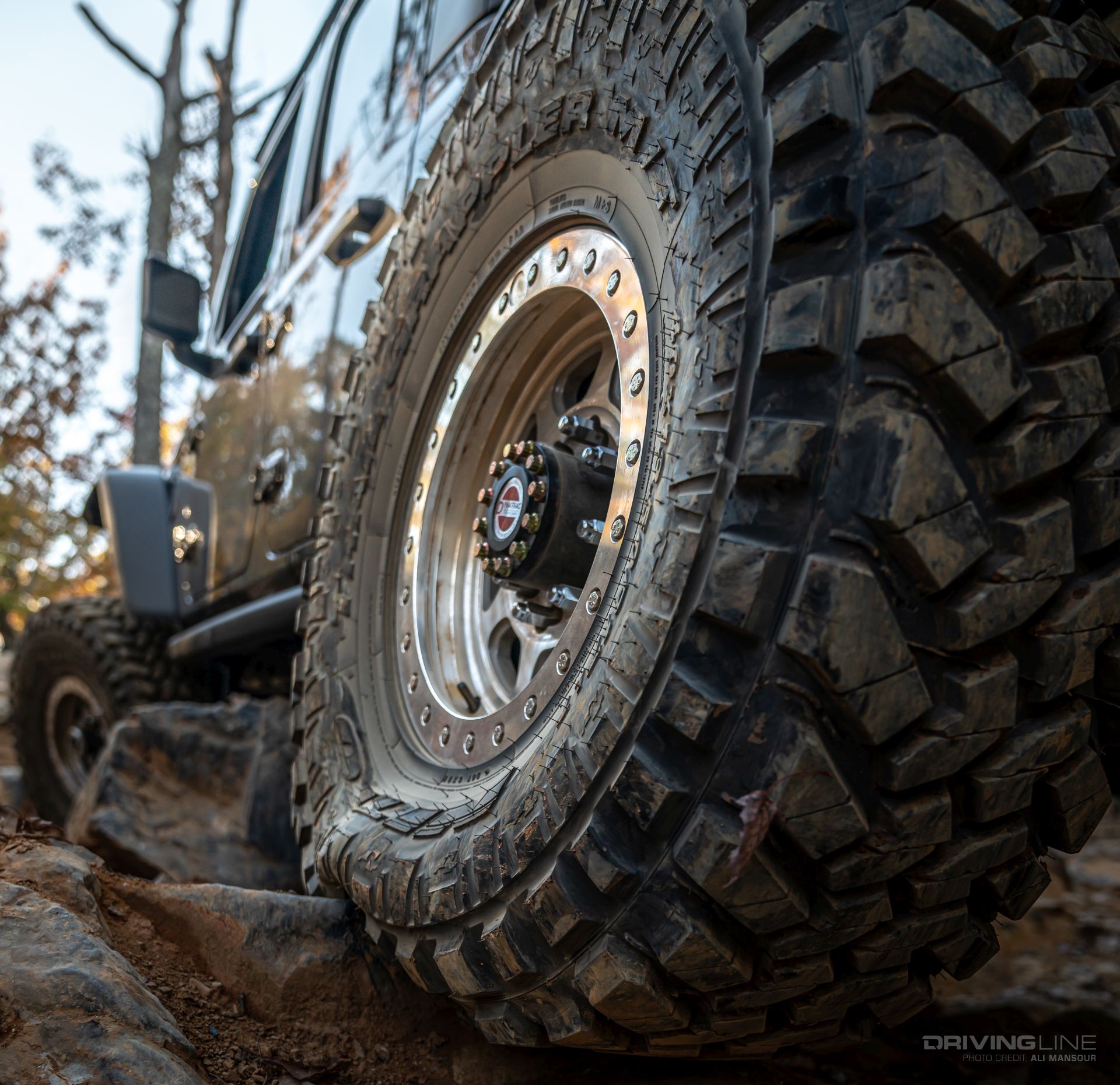 Close up of Nitto Trail Grappler side wall and tread design