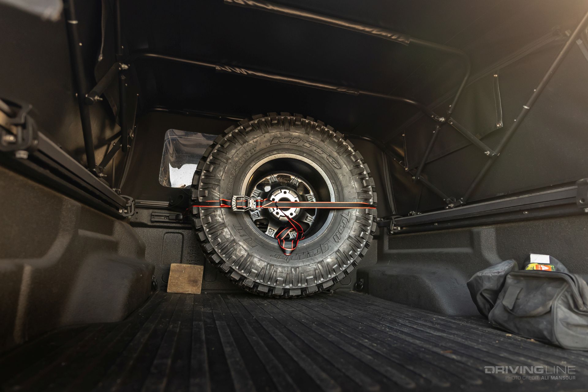 Jeep Gladiator 38 spare in bed