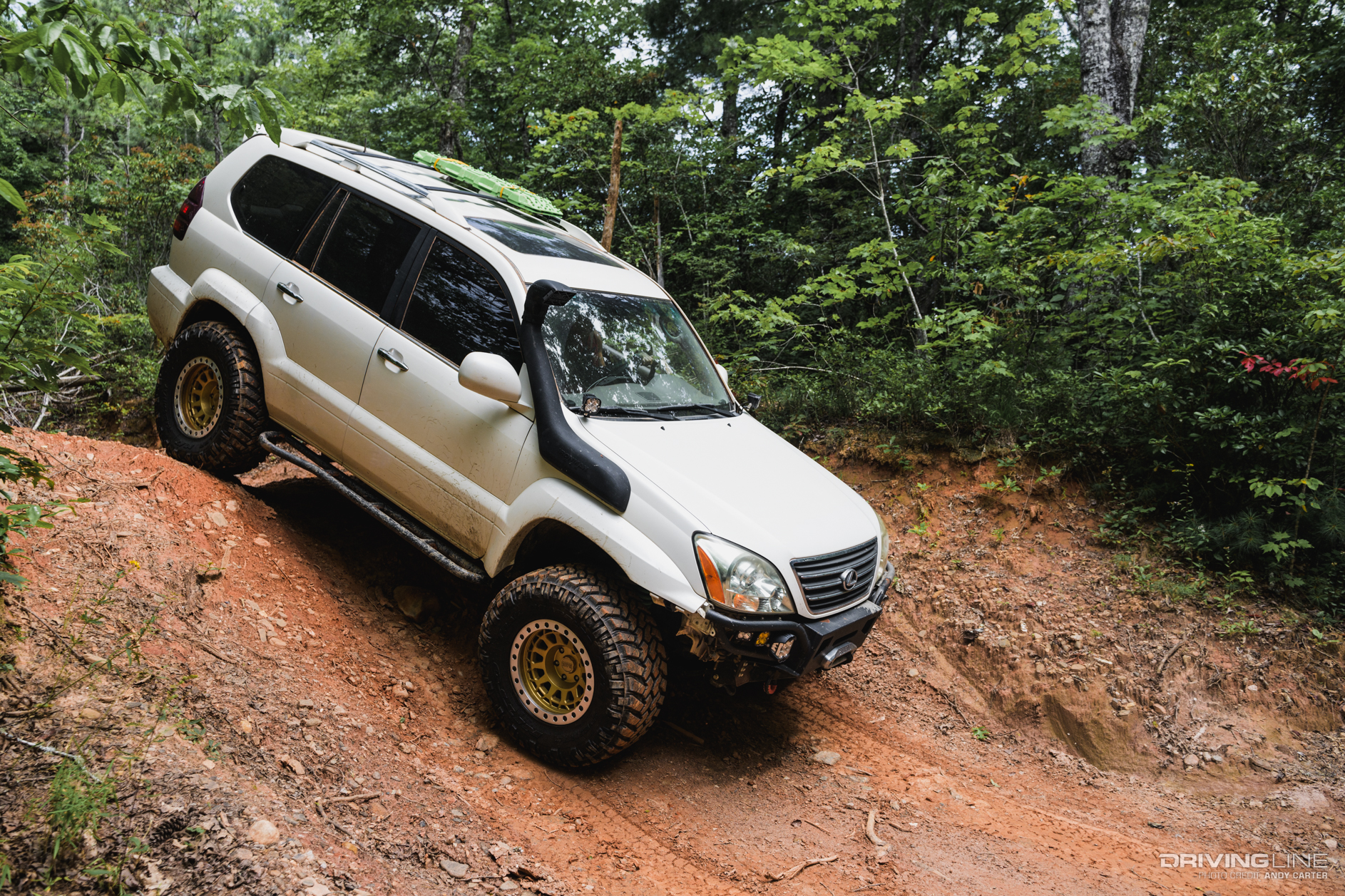 Lexus GX470 on off-road trail
