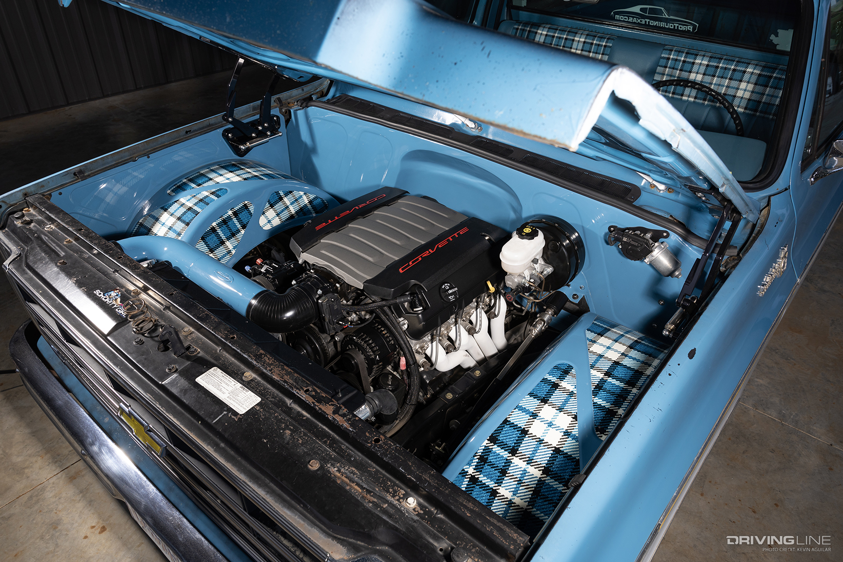 LT1 Engine of Eric Pierce's ’77 Chevy C10 Scottsdale Squarebody Truck