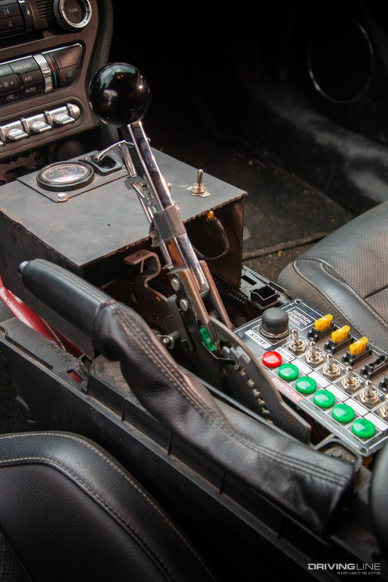 center console of Westen Champlan's smokestang