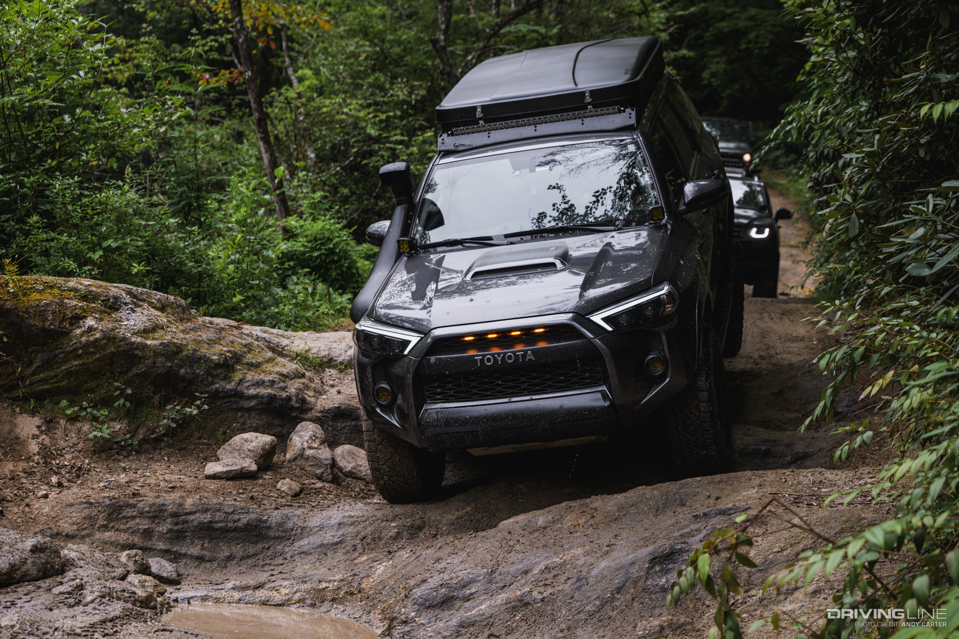 TRD 4Runner on rocky trail