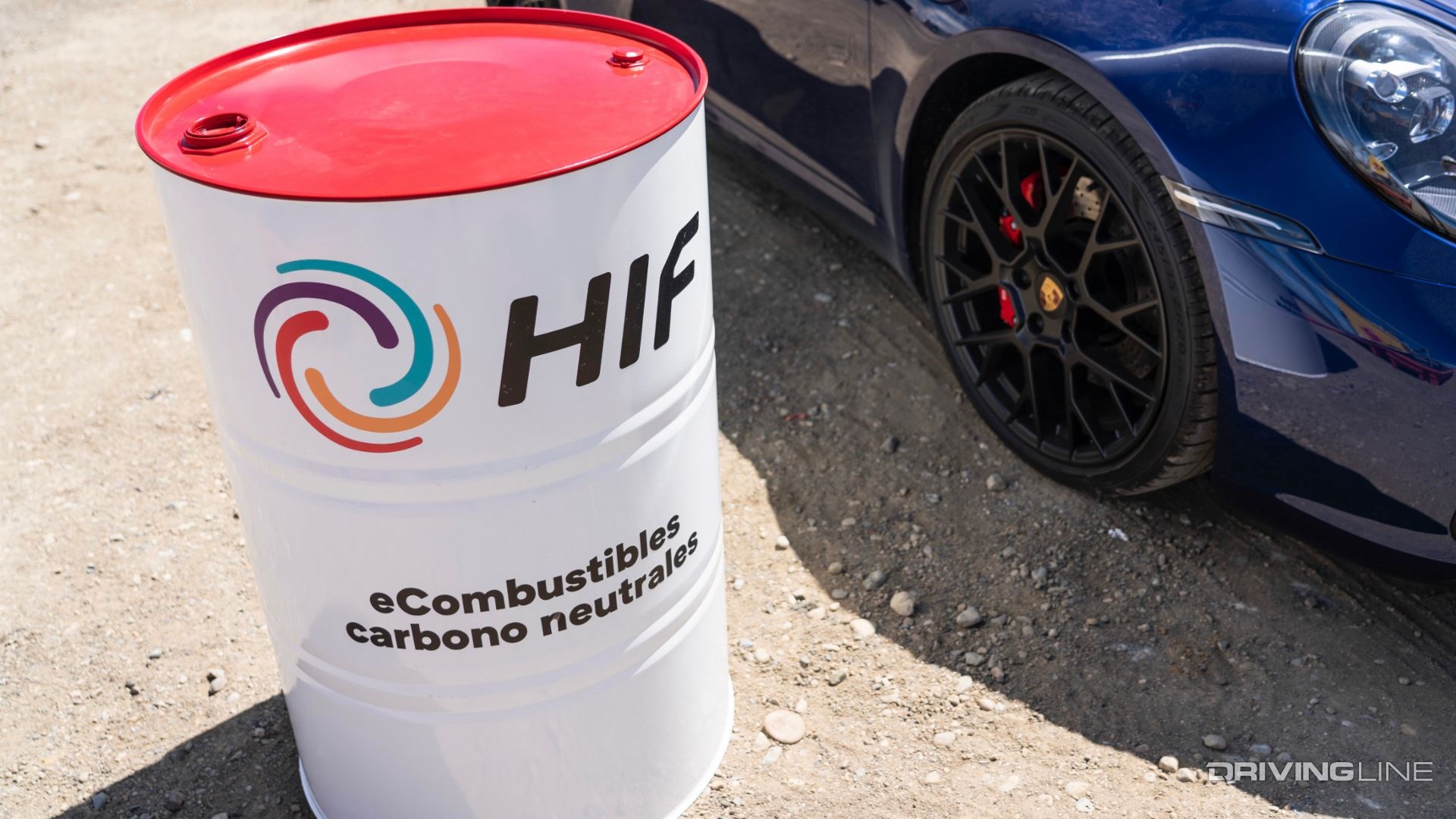 Barrel of E-Fuel with Porsche