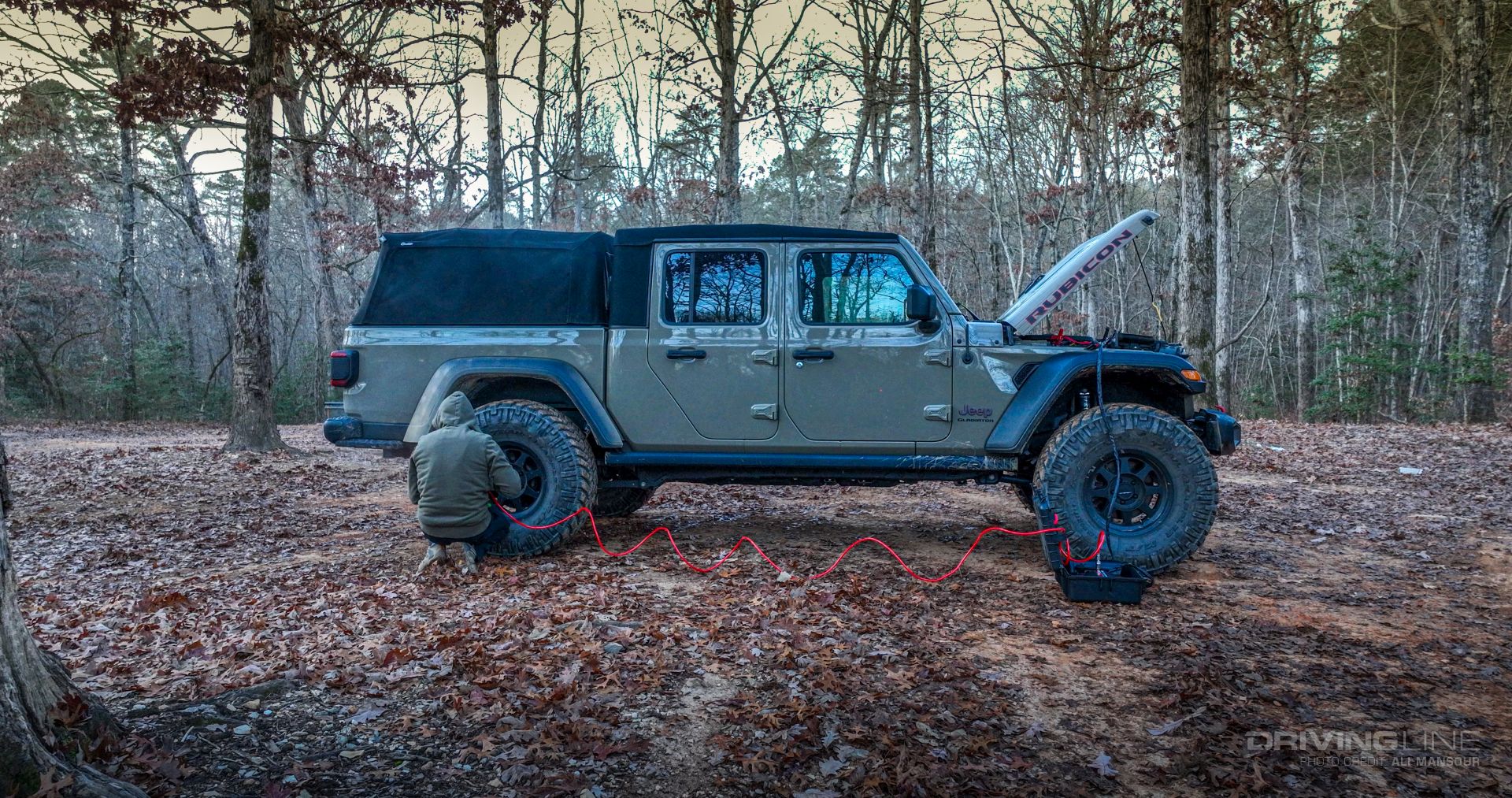 Jeep Gladiator Rubicon Airing Up off-road 38 Nitto Trail Grappler side view