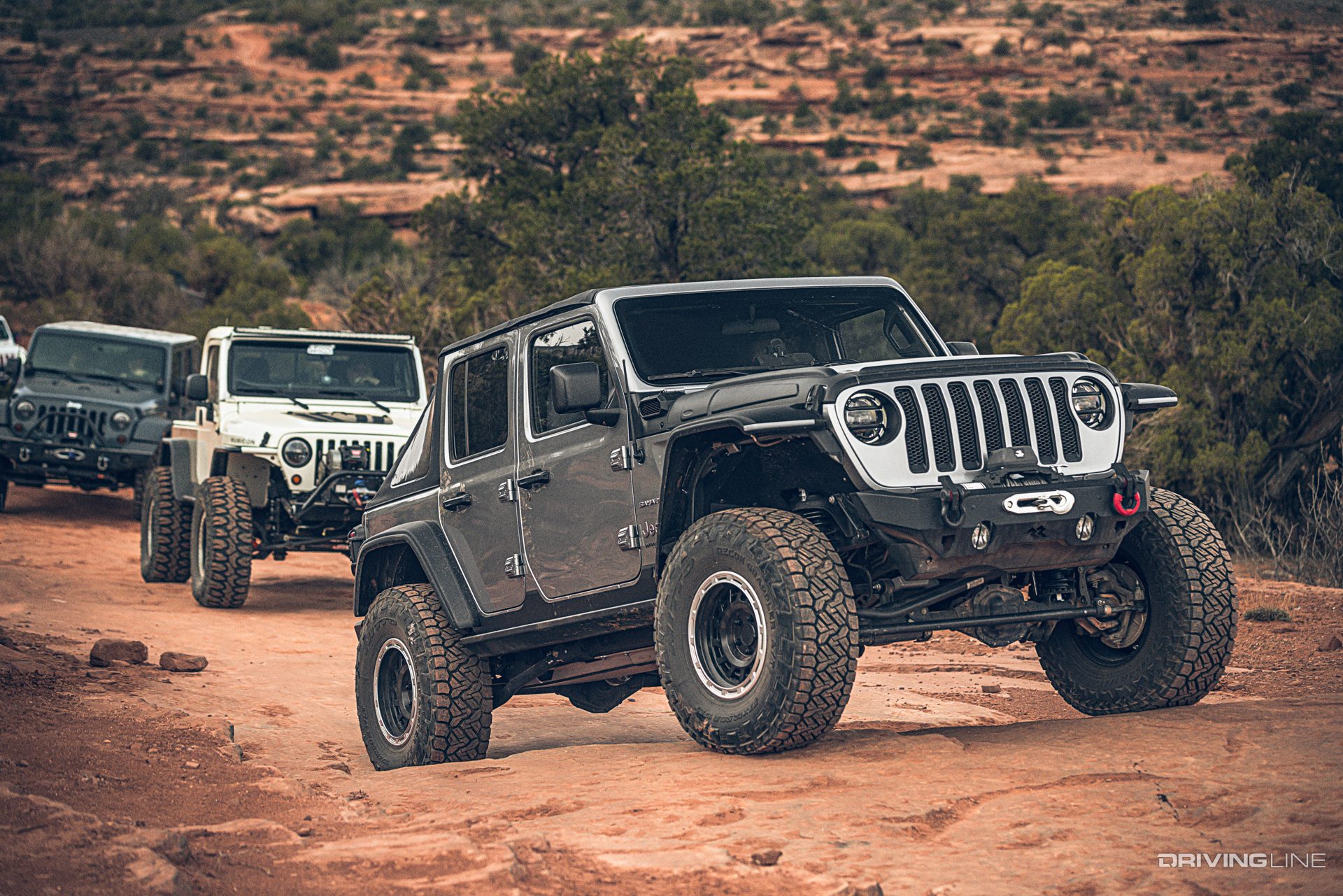 Passenger front side of jeep wrangler rubicon