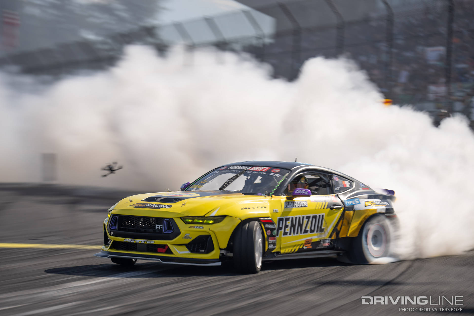 Chelsea DeNofa drifting at 2023 Formula Drift Seattle