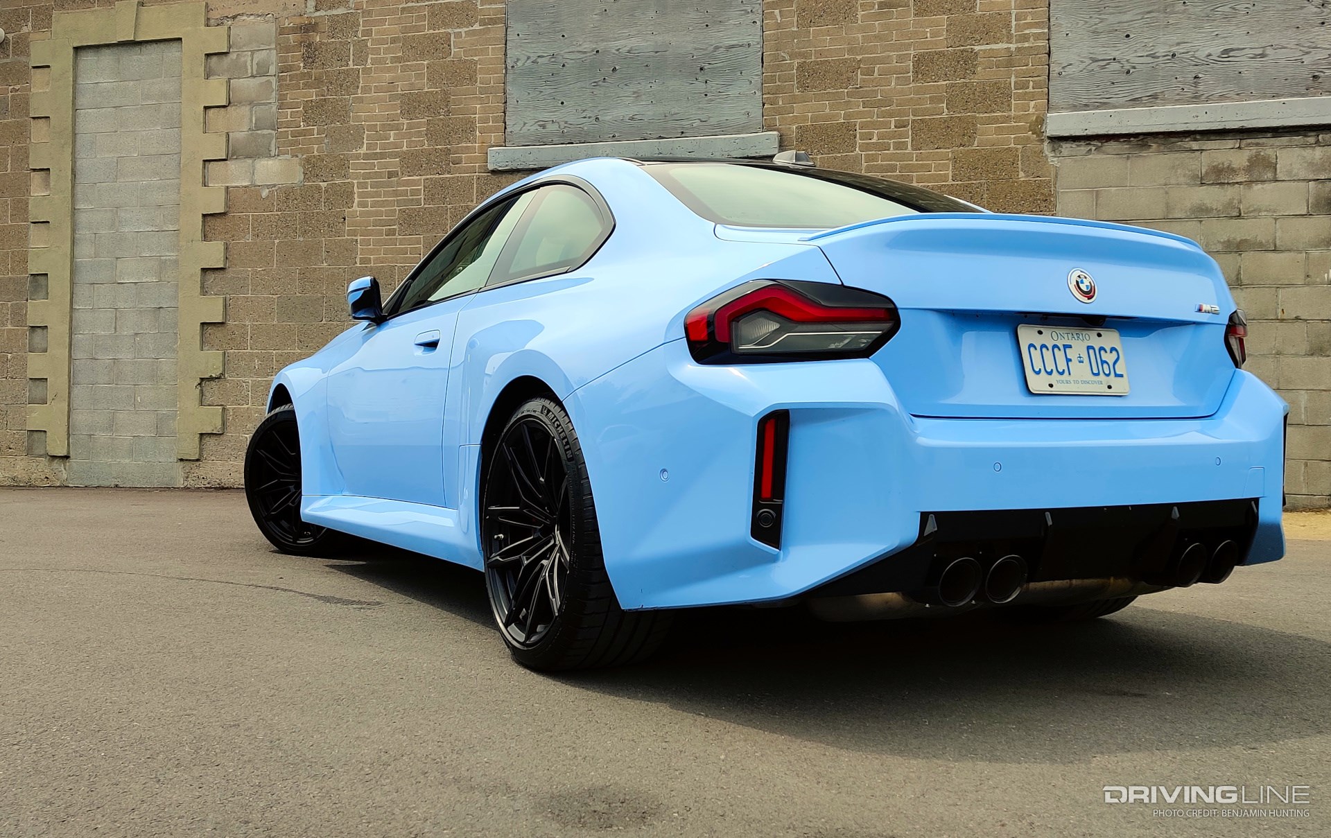 2023 BMW M2 rear view 3/4