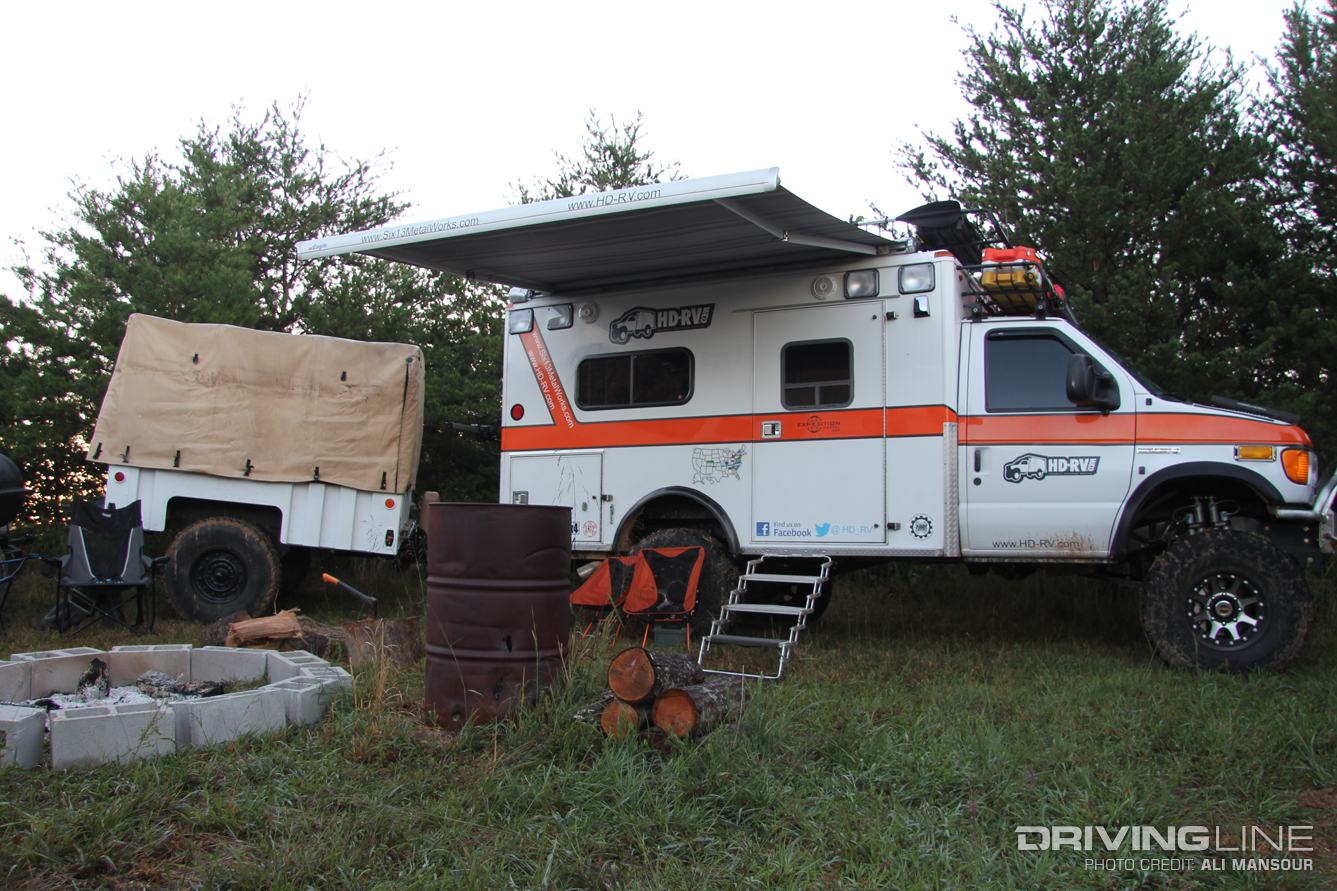 Off-road ambulance set up for overlanding