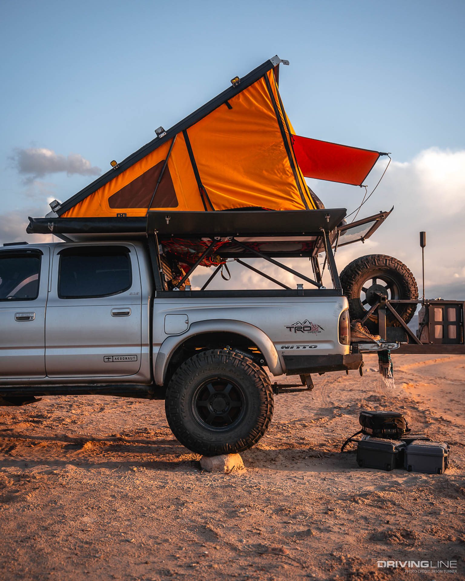 Roof top tent on Toyota Tacoma