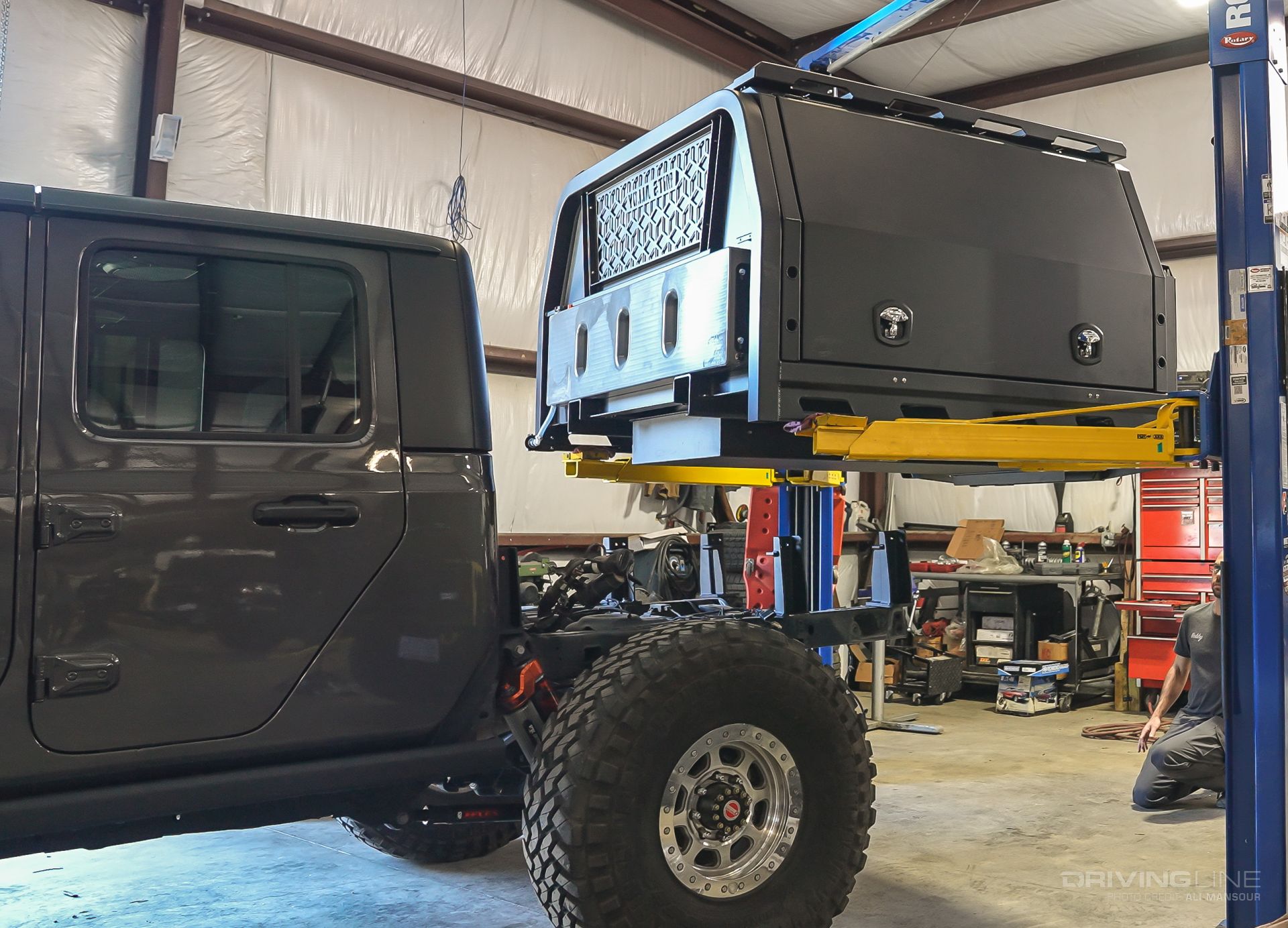 Jeep Gladiator Rubicon receiving Flatbed Tray Bed Conversion MITS Alloy