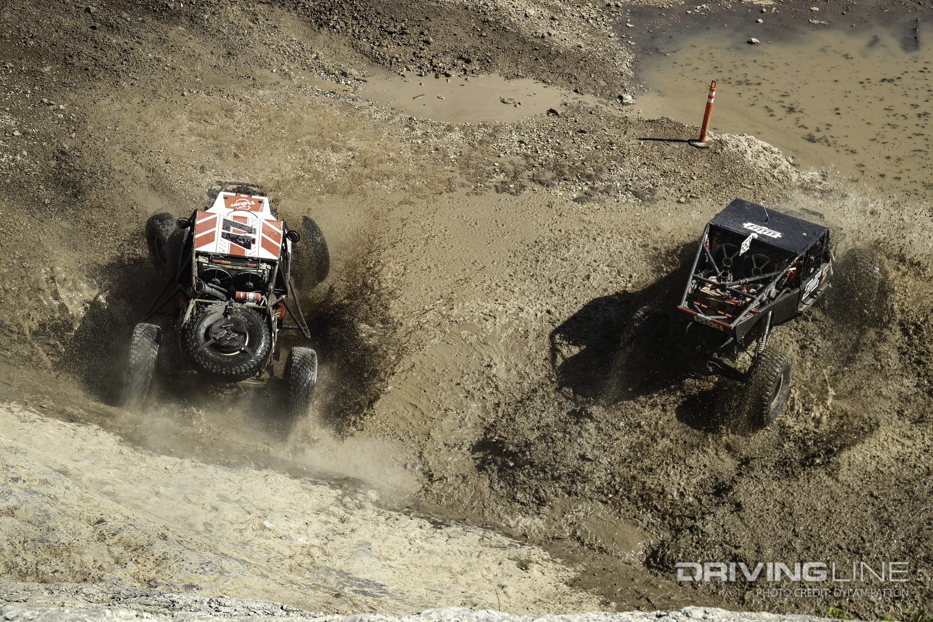 The rigs were literally racing side by side though several sections of the course