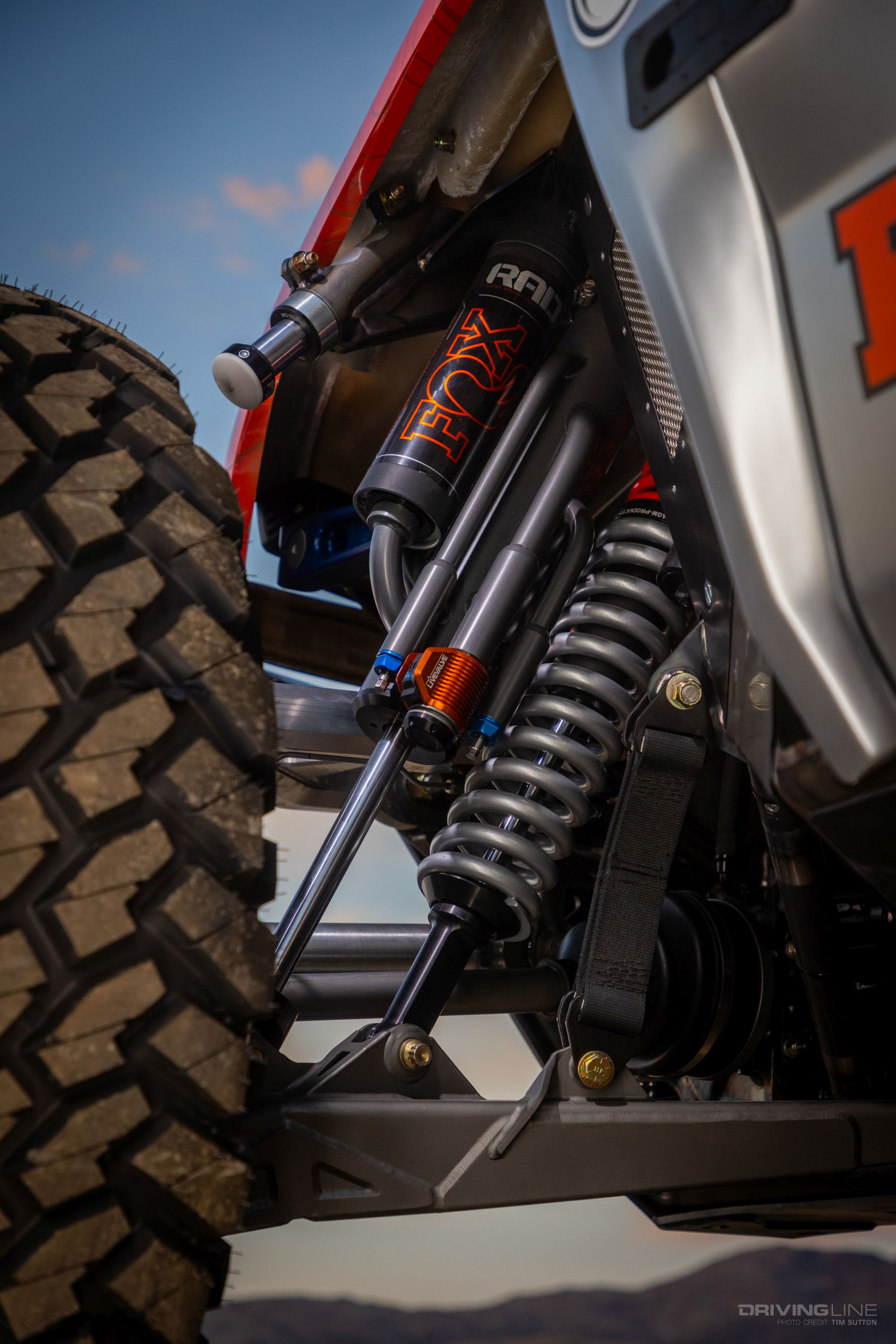 Fox live valve bypass shocks with coilovers IFS ford bronco race car