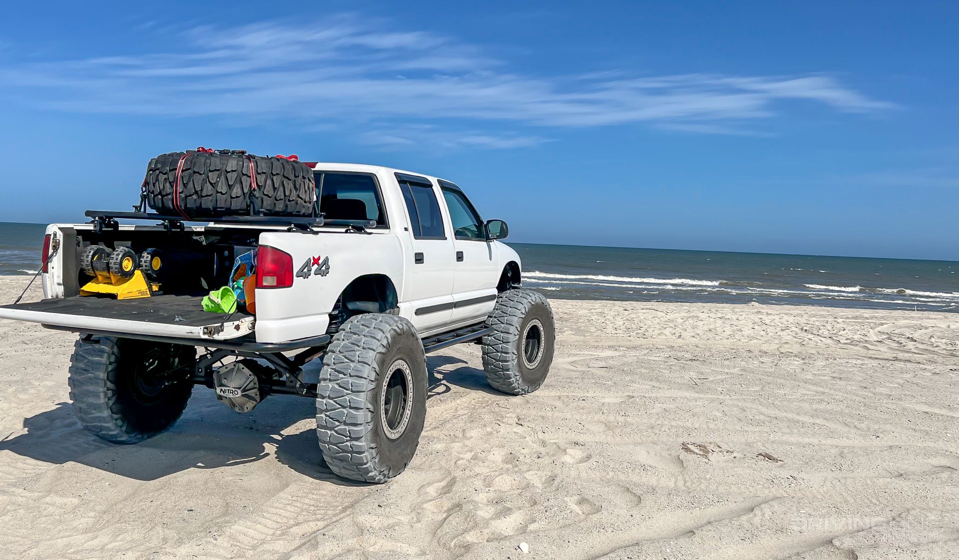 Lifted Chevy S-10 on Nitto Mud Grappler tires