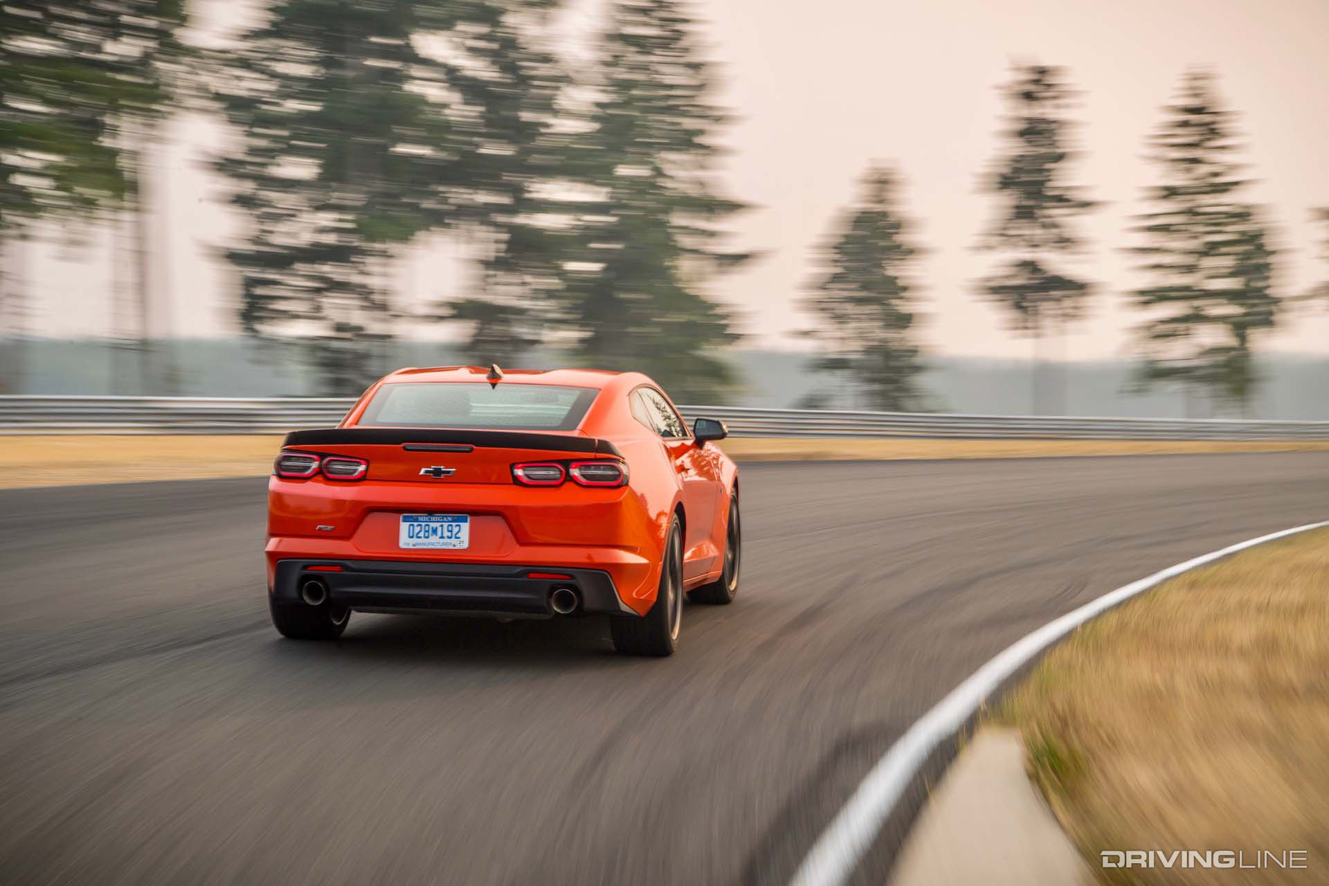 Chevrolet Camaro driving off into an uncertain future.