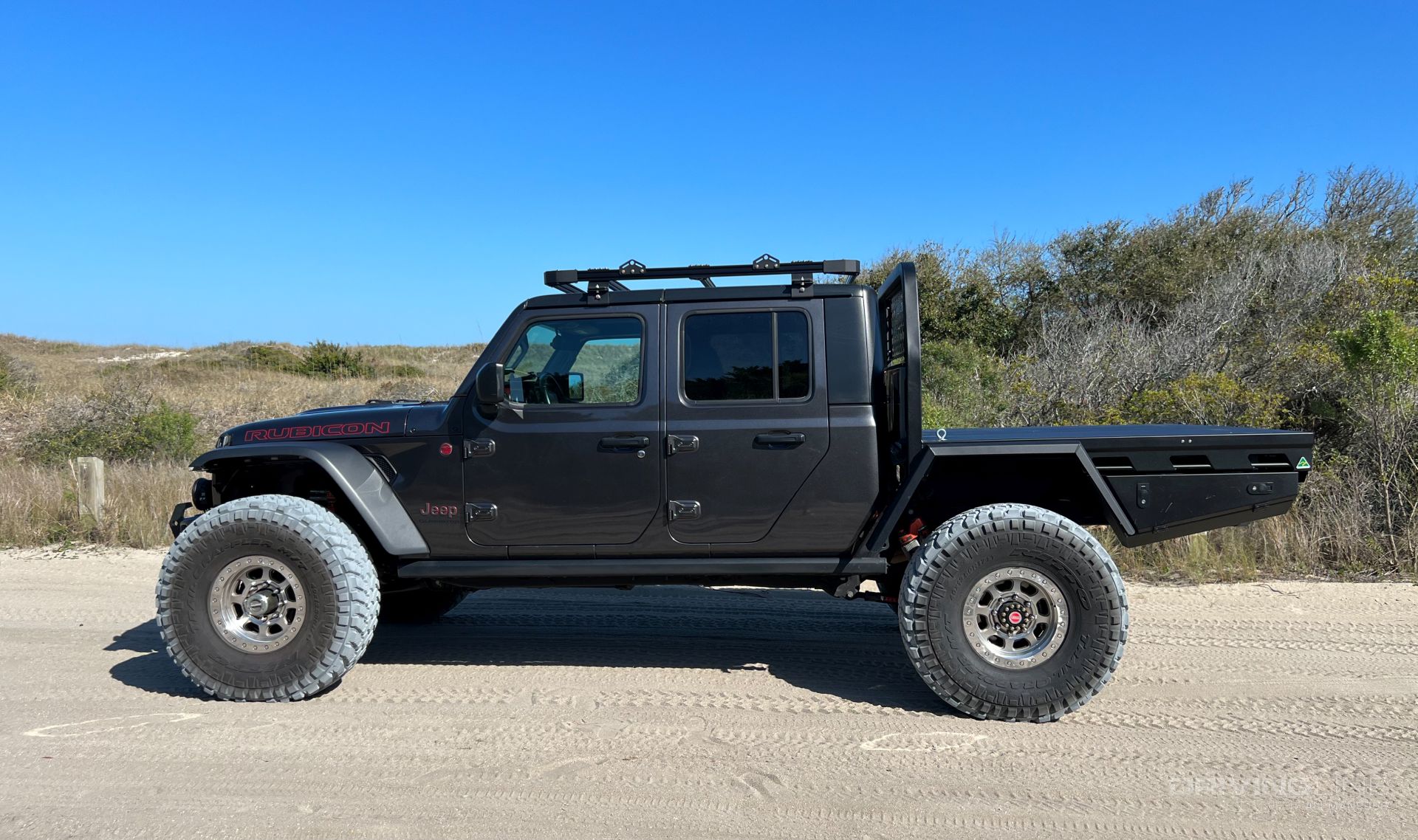 Jeep Gladiator Rubicon on Nitto Trail Grappler 40" tires with Flatbed Tray Bed Conversion MITS Alloy