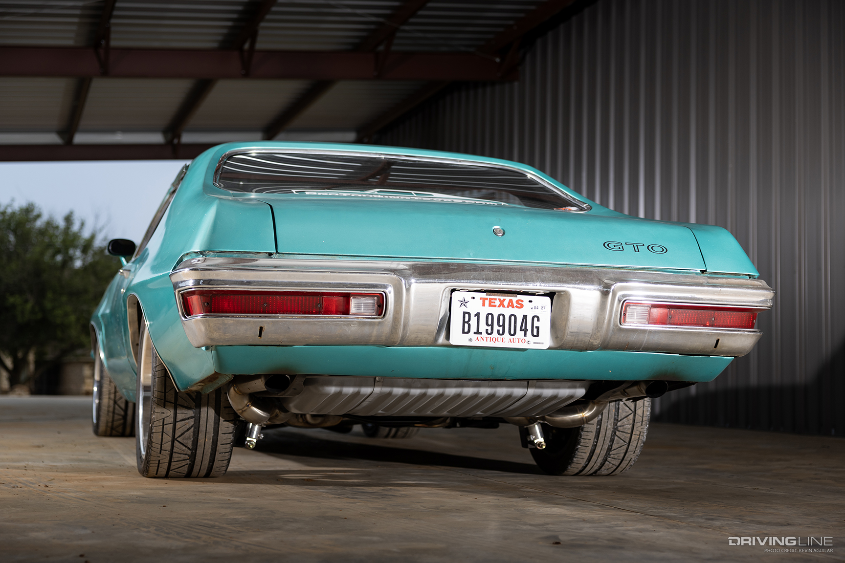 Rear of Cynthia Pierce's '72 Pontiac GTO