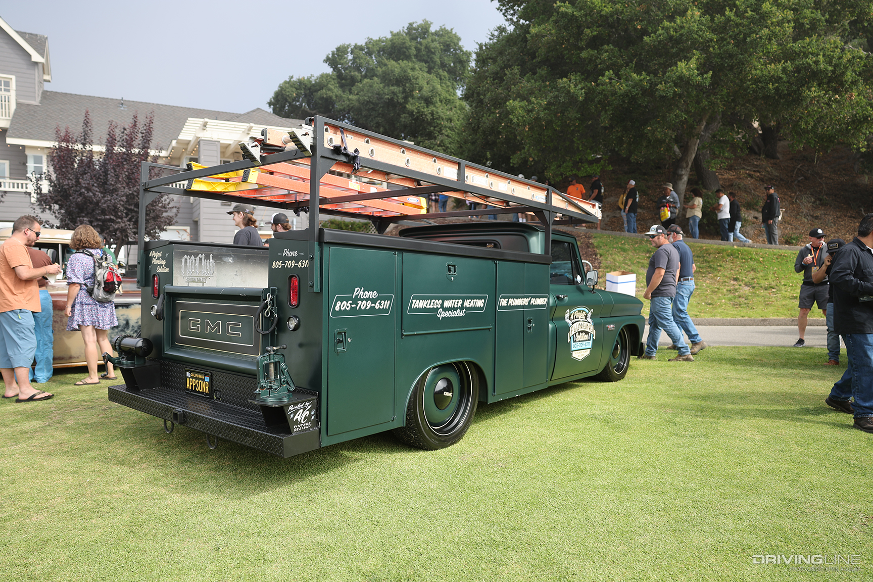 Rear FrRear of Paul Karp’s ’66 GMC 2500 Utility Truck at the 2023 C10 SLO Down