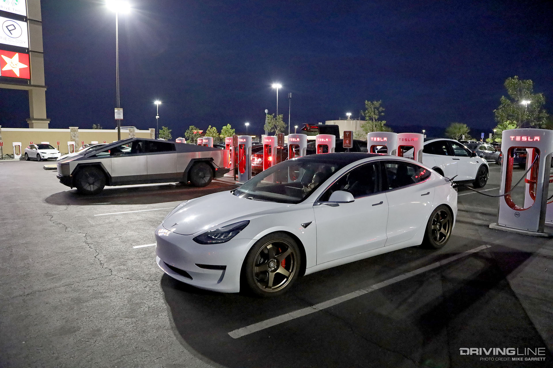 Tesla Model 3 Performance Charging with Cybertruck