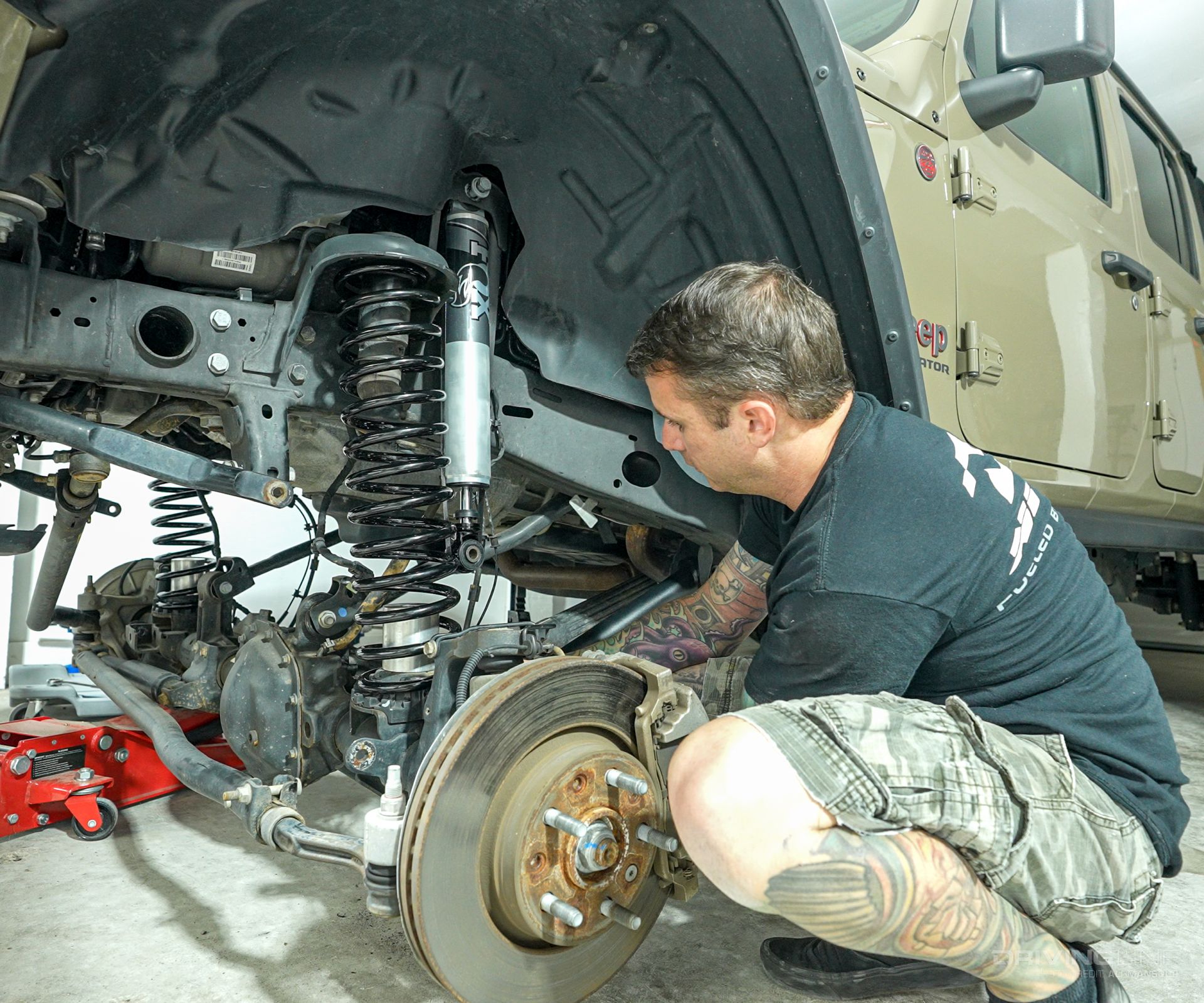 JT BDS Suspension lift install garage front coils