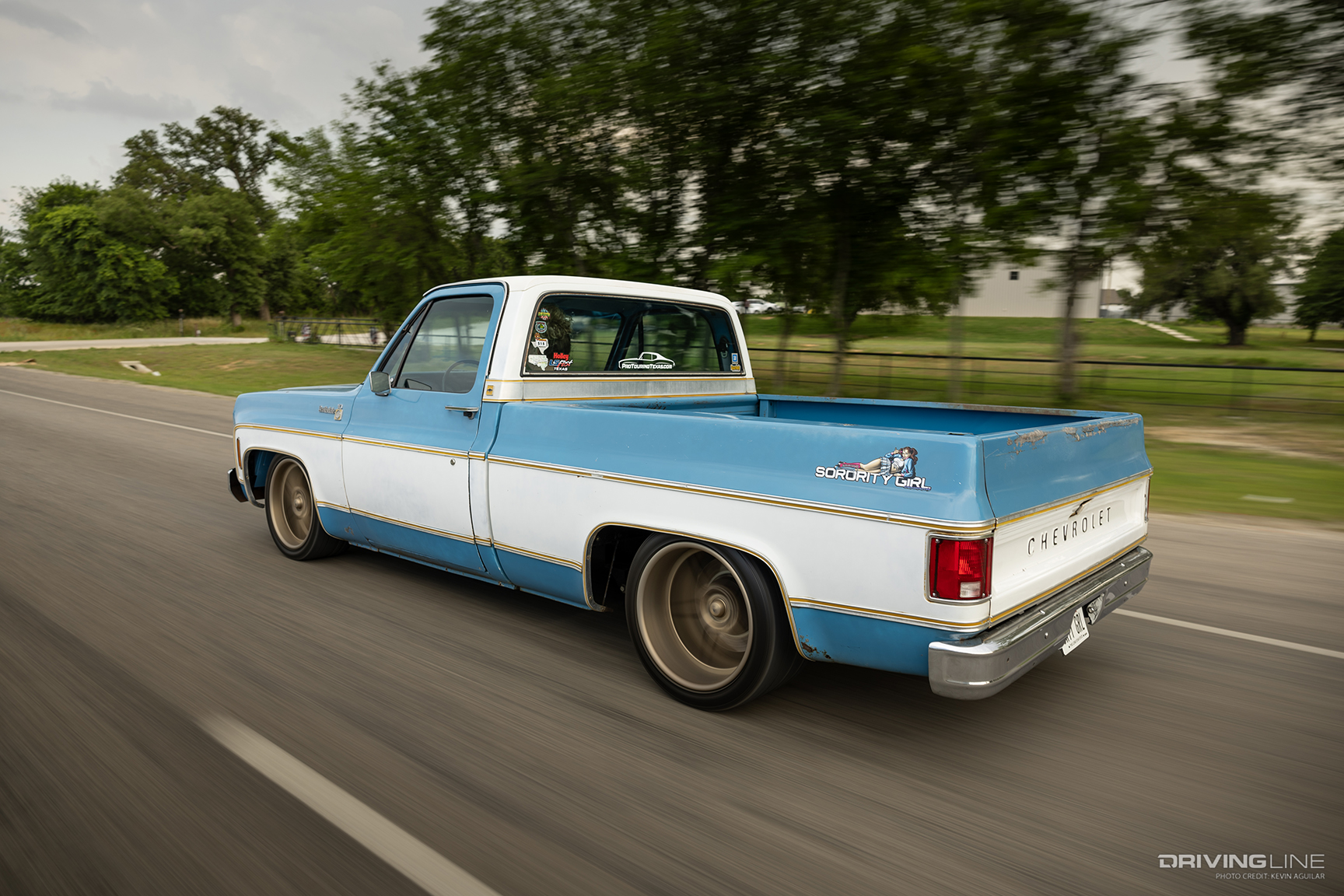 Rear of Eric Pierce's ’77 Chevy C10 Scottsdale Squarebody Truck