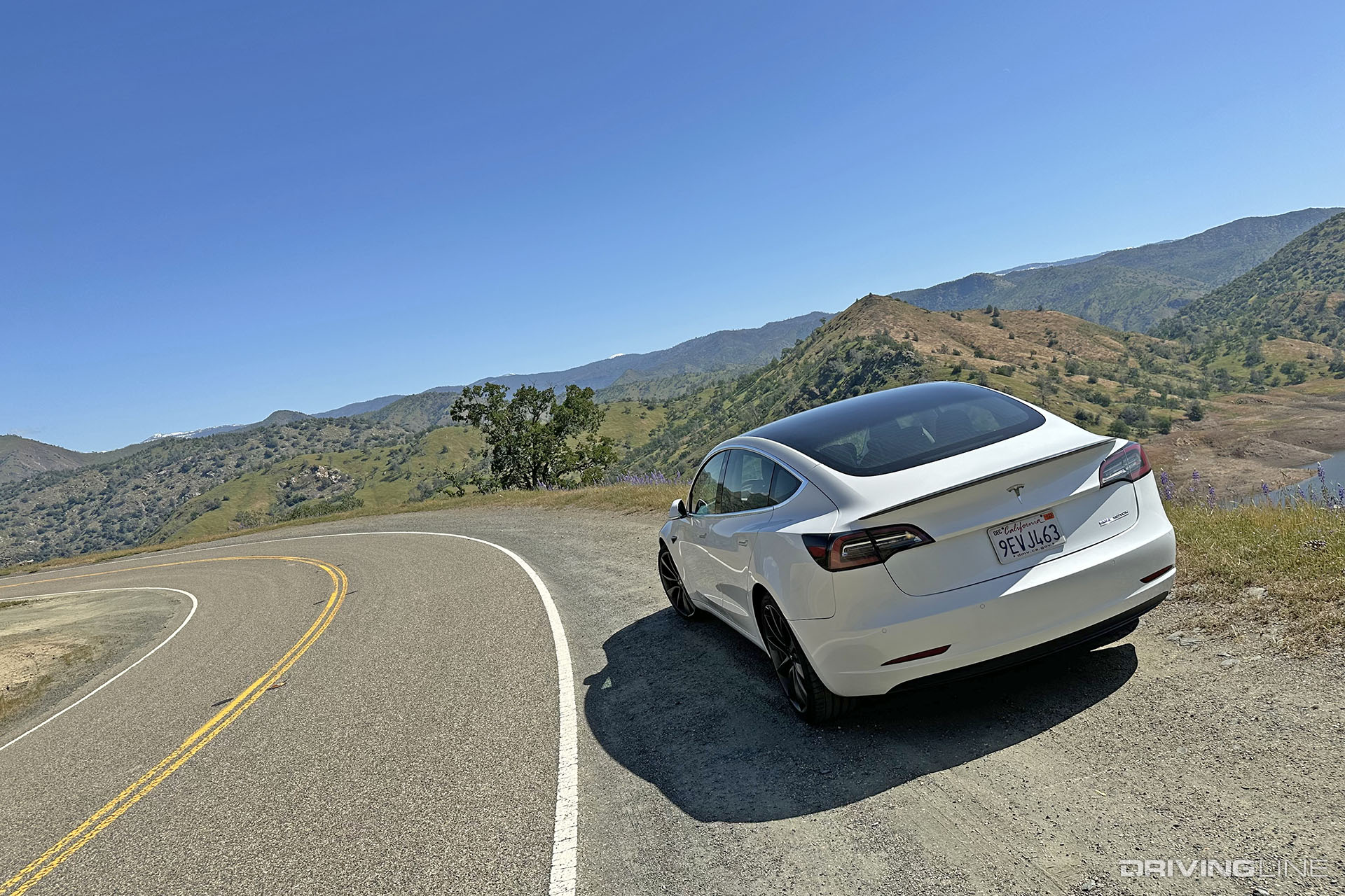 Tesla Model 3 Performance on Mountain Road